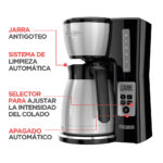 Cafetera Digital Programable Jarra de Acero Inoxidable 12 tazas CM2046S-LA - Imagen 8