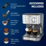 Cafetera compacta 2 expresos por ciclo Acero Inoxidable BVSTEM5502-013 - Imagen 9