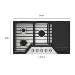 Cooktop a gas de 36″ Whirlpool WCGK7536PS - Imagen 4