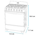 Estufa a Gas 30 pulgadas Plata Mercury EM7622BAPS2 - Imagen 7
