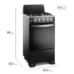 Estufa a Gas 20" Vaporbake Negro FKGN20C3MYB - Imagen 6