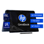 Laptop HP OmniBook Ultra Flip 14" táctil AI, Intel Core Ultra 7, 32 GB RAM, 1 TB SSD