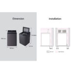 Lavadora de 62 libras AI DD™ con Panel LCD WT28EGTX6 - Imagen 7