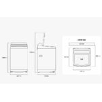 Lavadora carga superior de 38 libras Digital WA17CG6441BWAP - Imagen 5