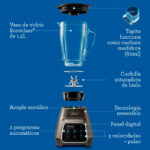Licuadora Oster pantalla tactil y vaso BLend-N-Go BLSTPYG1312XBG - Imagen 4