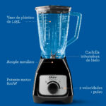 Licuadora con vaso de plástico y control de perilla BLSTKAP-BRD-013 - Imagen 8
