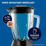 Licuadora con vaso de vidrio y 6 velocidades más pulso BLSTPEG-BPB-013 - Imagen 10