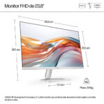 Monitor FHD blanco HP de la serie 5 de 23.8 pulgadas - Imagen 6