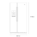 Refrigerador Side by Side de 26 pies Grafito GE Appliances GNM26AETFSS - Imagen 5